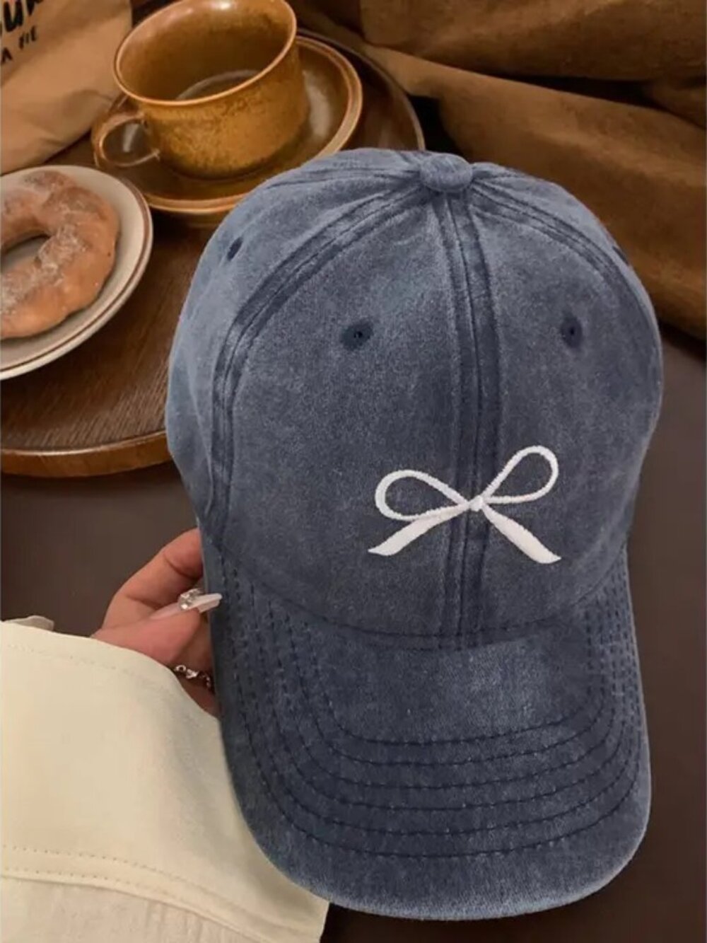 Bow Embroidered Baseball Cap